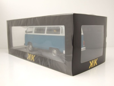 VW T2 b Bus 1972 blau weiß Modellauto 1:18 KK Scale