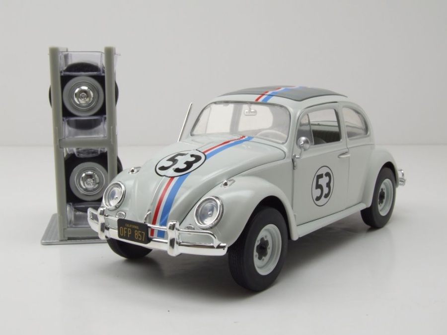 VW Käfer #53 weiß Herbie The Love Bug mit extra Reifen Modellauto 1:24 Jada Toys