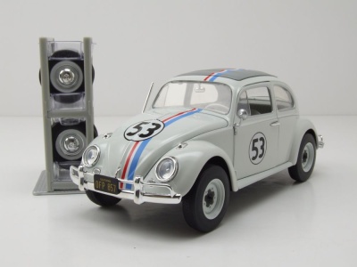 VW Käfer #53 weiß Herbie The Love Bug mit extra Reifen Modellauto 1:24 Jada Toys