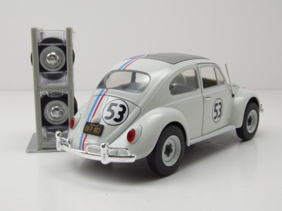 VW Käfer #53 weiß Herbie The Love Bug mit extra Reifen Modellauto 1:24 Jada Toys