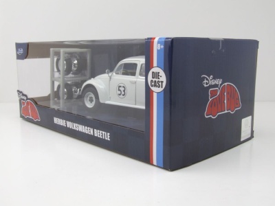 VW Käfer #53 weiß Herbie The Love Bug mit extra Reifen Modellauto 1:24 Jada Toys