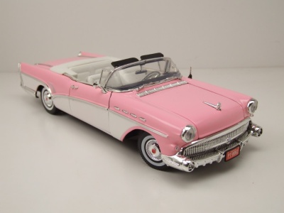 Buick Roadmaster Convertible 1957 rosa weiß Modellauto 1:18 Motormax
