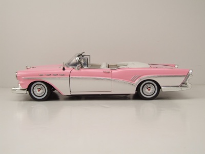 Buick Roadmaster Convertible 1957 rosa weiß Modellauto 1:18 Motormax