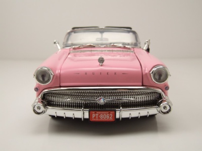 Buick Roadmaster Convertible 1957 rosa weiß Modellauto 1:18 Motormax