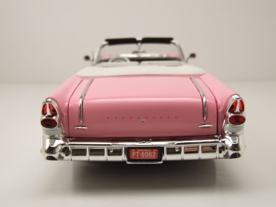 Buick Roadmaster Convertible 1957 rosa weiß Modellauto 1:18 Motormax