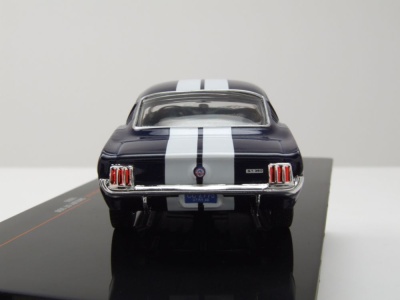 Ford Shelby Mustang GT 350 1965 dunkelblau weiß Modellauto 1:43 ixo models