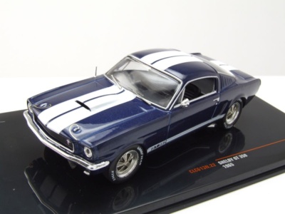 Ford Shelby Mustang GT 350 1965 dunkelblau weiß Modellauto 1:43 ixo models