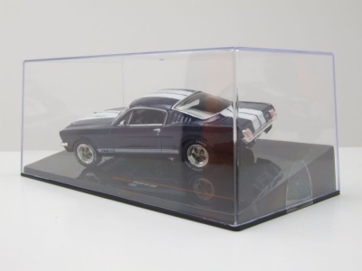 Ford Shelby Mustang GT 350 1965 dunkelblau weiß Modellauto 1:43 ixo models
