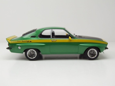 Opel Manta A Irmscher 1974 grün metallic gelb Modellauto 1:18 MCG