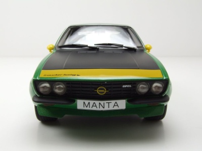 Opel Manta A Irmscher 1974 grün metallic gelb Modellauto 1:18 MCG