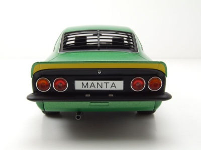 Opel Manta A Irmscher 1974 grün metallic gelb Modellauto 1:18 MCG