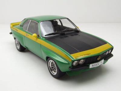 Opel Manta A Irmscher 1974 grün metallic gelb Modellauto 1:18 MCG