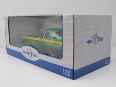 Opel Manta A Irmscher 1974 grün metallic gelb Modellauto 1:18 MCG