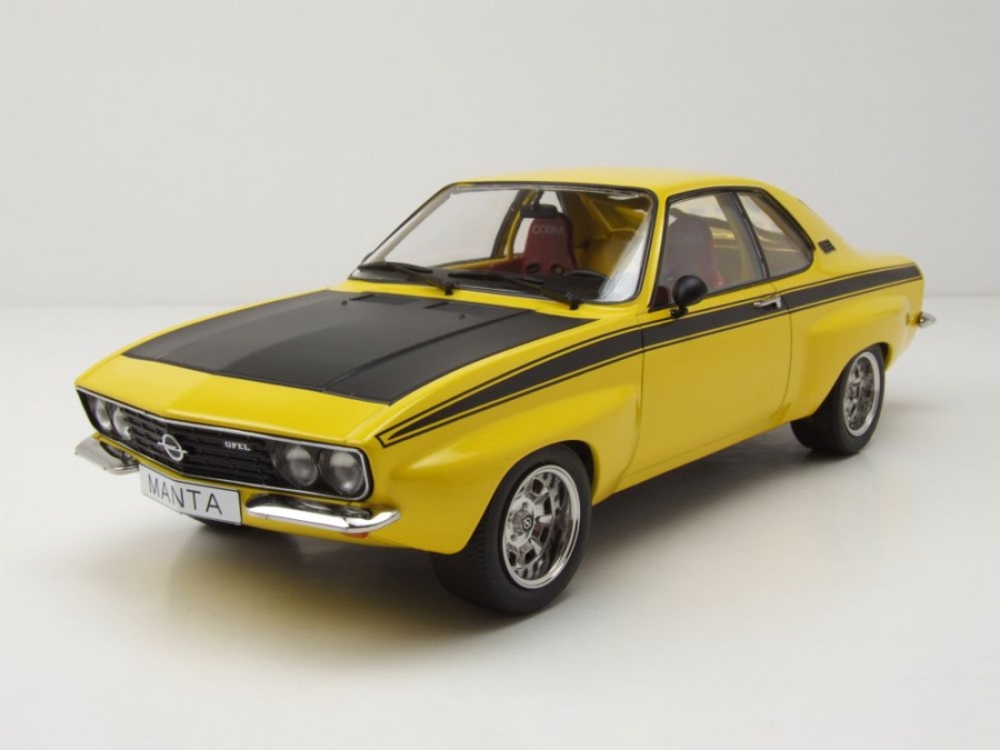 Opel Manta A Irmscher 1974 gelb schwarz Modellauto 1:18 MCG