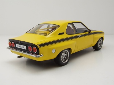 Opel Manta A Irmscher 1974 gelb schwarz Modellauto 1:18 MCG