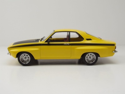 Opel Manta A Irmscher 1974 gelb schwarz Modellauto 1:18 MCG