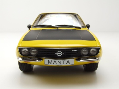 Opel Manta A Irmscher 1974 gelb schwarz Modellauto 1:18 MCG
