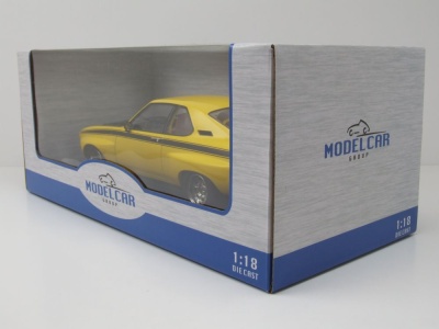 Opel Manta A Irmscher 1974 gelb schwarz Modellauto 1:18 MCG