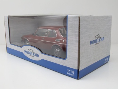 Saab 99 EMS 1977 dunkelrot Modellauto 1:18 MCG