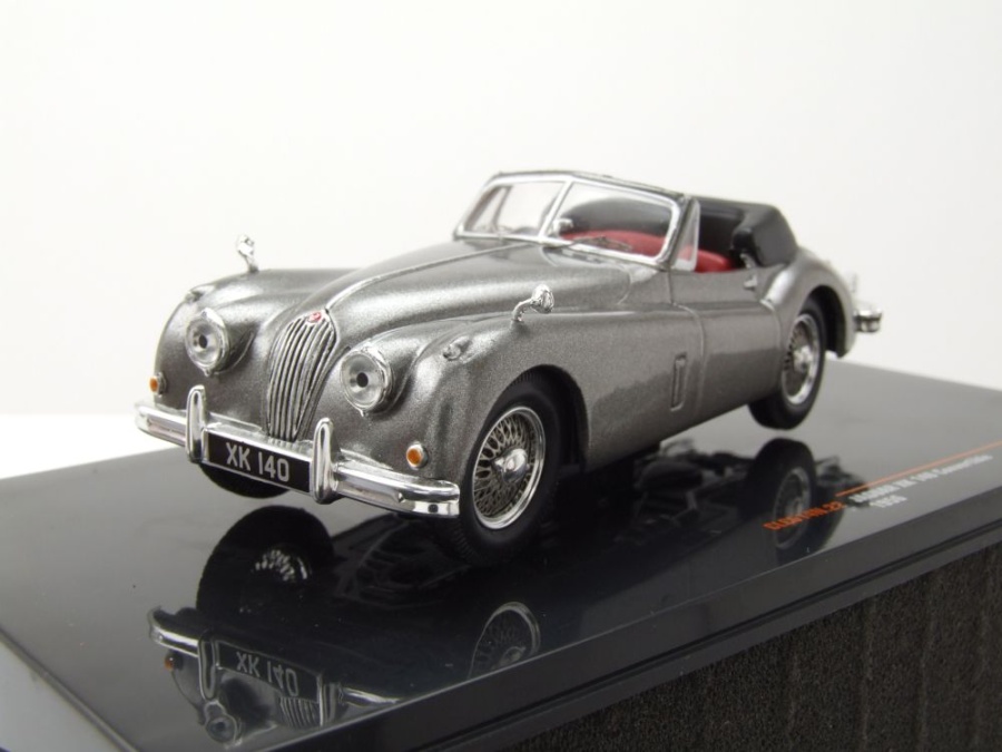 Jaguar XK 140 Cabrio RHD 1956 dunkelgrau metallic Modellauto 1:43 ixo models