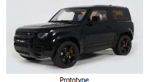 Land Rover Defender 90 P400 X-Dynamic HSE 2021 schwarz Modellauto 1:18 GT Spirit