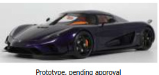 Koenigsegg Regera 2025 lila Modellauto 1:18 GT Spirit