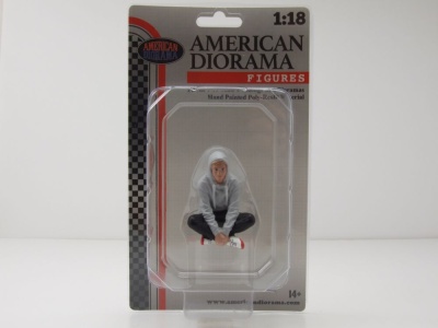 Figur Mann im Schneidersitz 1:18 Modelle American Diorama #704