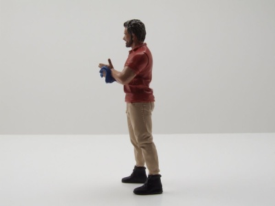 Figur Muscle Mechanics 2 Mann rotes Poloshirt für...