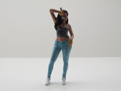 Figur Muscle Mechanics 4 Frau blaue Jeans für 1:18...