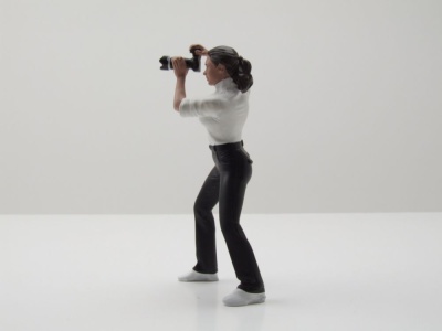 Figur Photographers 2 Frau schwarze Hose für 1:18 Modelle American Diorama