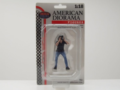 Figur Photographers 4 Frau blaue Jeans für 1:18 Modelle American Diorama