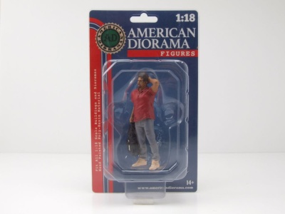 Figur Campers 4 Mann mit rotem Hemd für 1:18 Modelle American Diorama