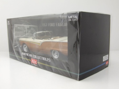 Ford Fairlane 500 Skyliner 1957 bronze weiß Modellauto 1:18 Sun Star