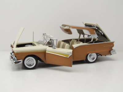 Ford Fairlane 500 Skyliner 1957 bronze weiß Modellauto 1:18 Sun Star