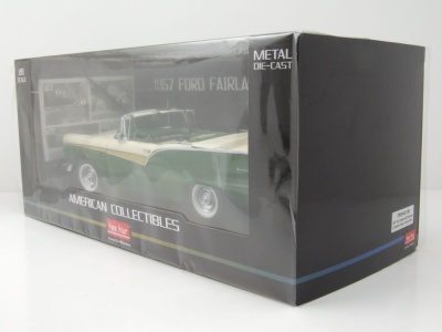 Ford Fairlane 500 Skyliner 1957 grün weiß Modellauto 1:18 Sun Star