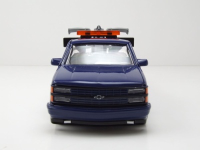 Chevrolet 454 SS Pick Up Abschlepper 1992 blau weiß Modellauto 1:24 Motormax