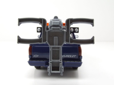 Chevrolet 454 SS Pick Up Abschlepper 1992 blau weiß Modellauto 1:24 Motormax