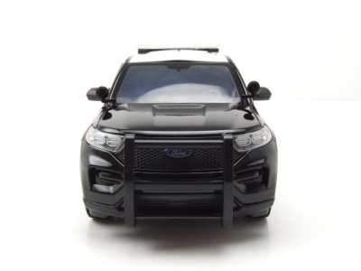 Ford Police Interceptor Utility 2022 schwarz weiß Modellauto 1:24 Motormax