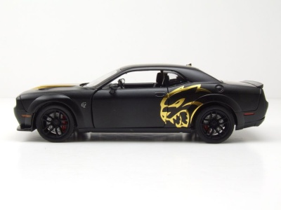 Dodge Challenger SRT Hellcat Widebody 2018 schwarz gold Modellauto 1:24 Motormax