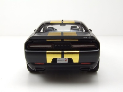 Dodge Challenger SRT Hellcat Widebody 2018 schwarz gold Modellauto 1:24 Motormax