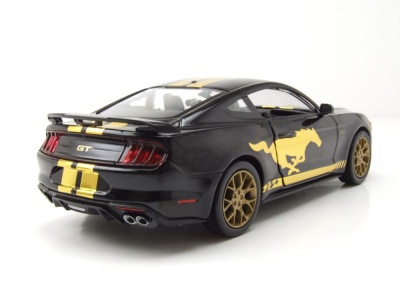 Ford Mustang GT 2018 schwarz gold Modellauto 1:24 Motormax