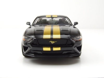 Ford Mustang GT 2018 schwarz gold Modellauto 1:24 Motormax