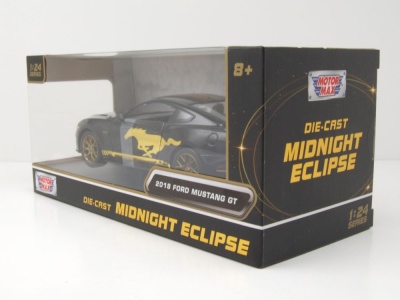 Ford Mustang GT 2018 schwarz gold Modellauto 1:24 Motormax