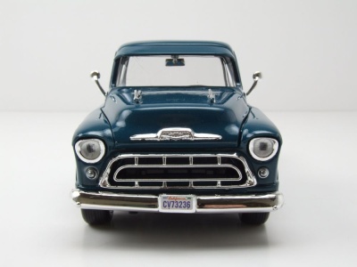 Chevrolet 3100 Stepside Pick Up 1957 blau Modellauto 1:24 Motormax