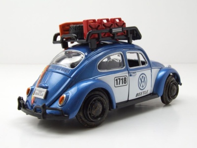 VW Käfer Offroad mit Dachgepäckträger blau...