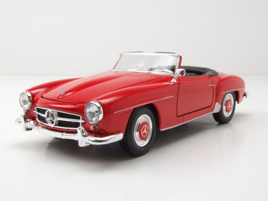 Mercedes 190 SL W121 1955 rot Modellauto 1:24 Welly