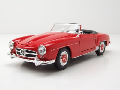 Mercedes 190 SL W121 1955 rot Modellauto 1:24 Welly