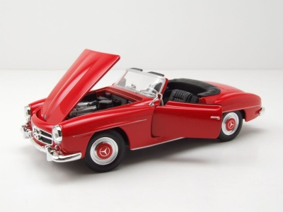 Mercedes 190 SL W121 1955 rot Modellauto 1:24 Welly
