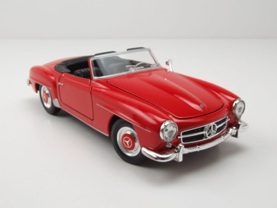 Mercedes 190 SL W121 1955 rot Modellauto 1:24 Welly