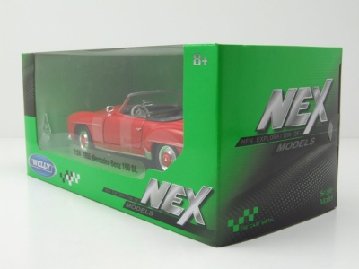 Mercedes 190 SL W121 1955 rot Modellauto 1:24 Welly